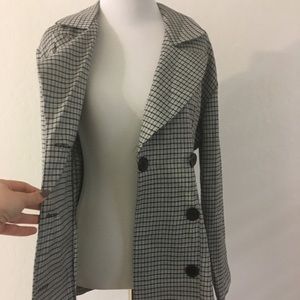 Vintage double breast plaid jacket / blazer